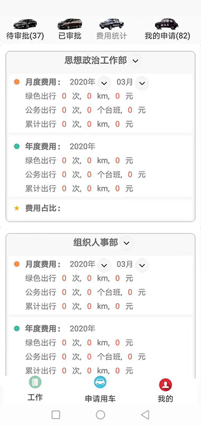 廣州公務(wù)出行車輛手機(jī)APP管理系統(tǒng) （廣州公務(wù)出行車輛手機(jī)APP管理系統(tǒng)）短途公務(wù)使用的車輛是企業(yè)自有車隊車輛； 用戶選擇了出發(fā)地、目的地之后，再選擇開始用車時間和用車結(jié)束時間；系統(tǒng)根據(jù)用車時間長短計算出所需要的臺班和費(fèi)用；用戶提交申請； 辦公室主任收到推送通知后，查看該部門當(dāng)前月份是否還有用車預(yù)算，如果金費(fèi)充足，則同意此次申請； 申請的用戶會同時收到此次審批推送通知； 此時車隊隊長也會收到經(jīng)過辦公室主任同意的用車審批，車隊隊長根據(jù)用戶所需要的車輛類型，選擇車隊里已經(jīng)歸隊的車輛進(jìn)行派單； 此時申請的用戶